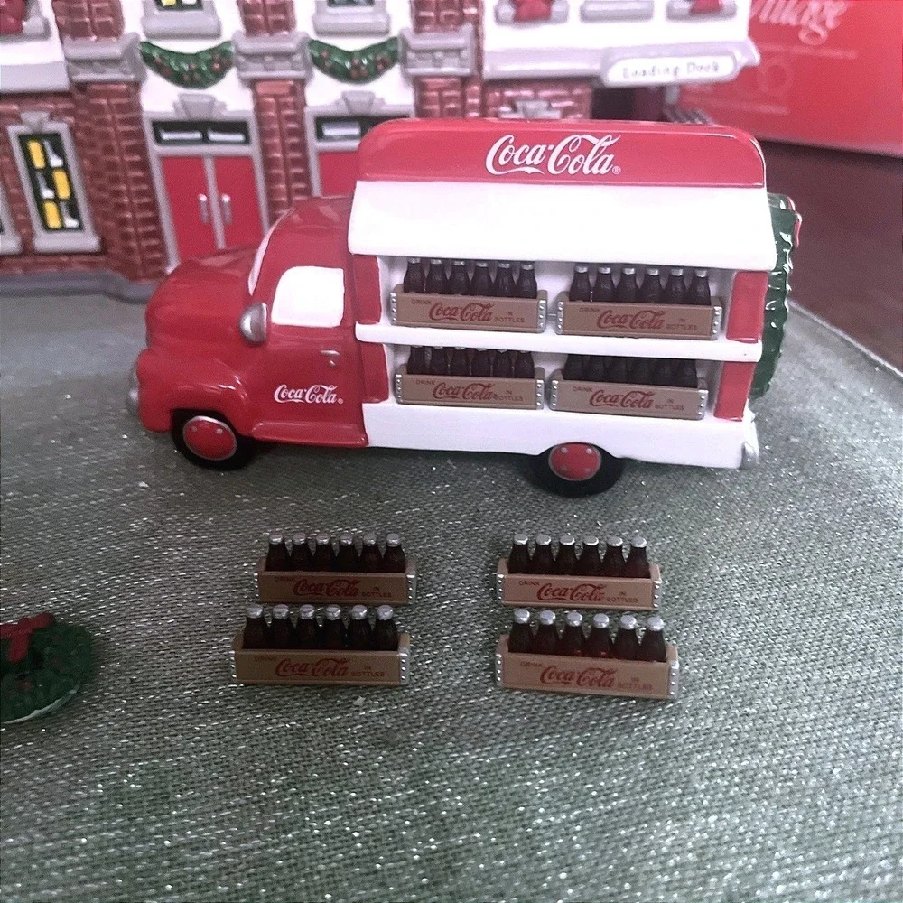 Dept 56 Snow Village COCA COLA Bundle~Plant, Drugstore, Delivery Truck & Men ***